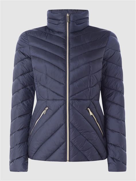 steppjacke mit kapuze michael kors damen blau|Blaue Steppjacken online kaufen .